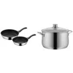 WMF Devil - Sartén Antiadherente de Acero Inoxidable y Olla Baja 6.5L