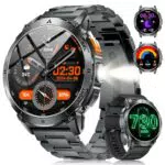 Smartwatch AMOLED para Hombre, 3ATM Impermeable, Monitoreo 24/7 de Salud