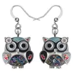 Anime Pendientes de Búho de Esmalte - Joyería de Moda para Mujeres y Niñas