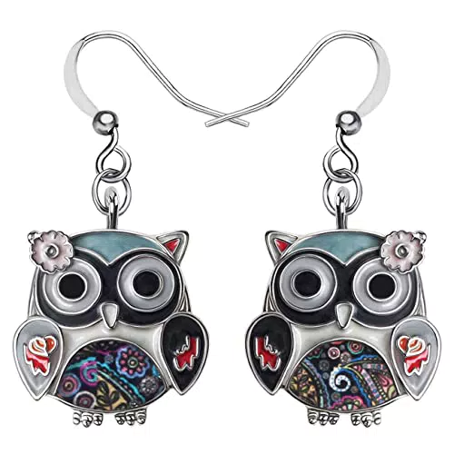 Anime Pendientes de Búho de Esmalte - Joyería de Moda para Mujeres y Niñas