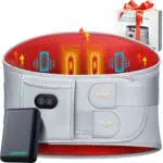 ALLJOY Almohadilla Eléctrica Lumbar con Masaje y 3 Niveles de Temperatura