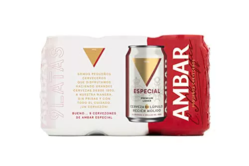 Ambar Especial - Cerveza 5.2% Volumen de Alcohol en lata de 33cl