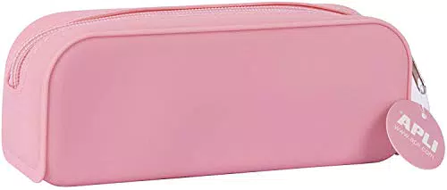 APLI 18416 - Estuche multiusos de silicona Nordik Collection - VIOLETA - Estuche escolar de 185 x 75 x 55 mm