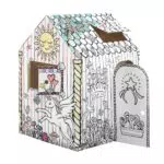 Bankers Box Casa de Juegos de Cartón XXL Modelo Unicornios para Niños