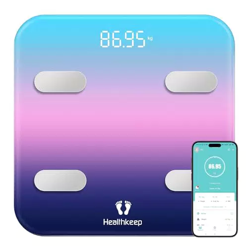 Báscula de Grasa Corporal Conectada WiFi y Bluetooth con 13 Aplicaciones de Análisis