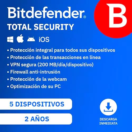 Bitdefender Total Security 2024 para PC, Mac y Móvil - Activación por email