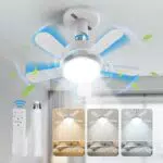 BLITZWILL Ventilador de Techo con Luz y Control Remoto, Silencioso y 6 Velocidades