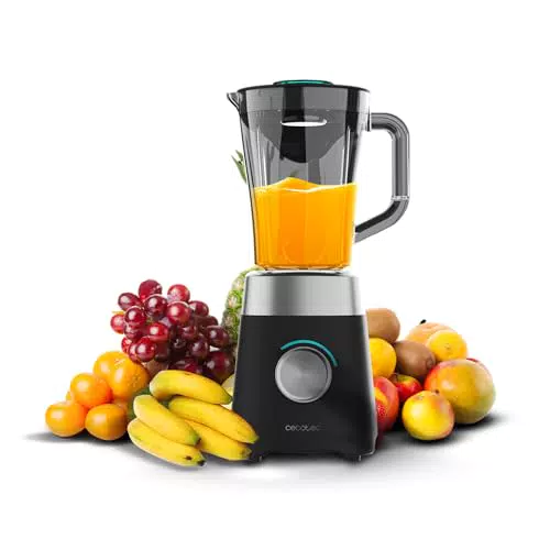 Cecotec Batidora de Vaso Power Titanium 2500MAX - 2500W, Jarra 1,8L, 3 Programas