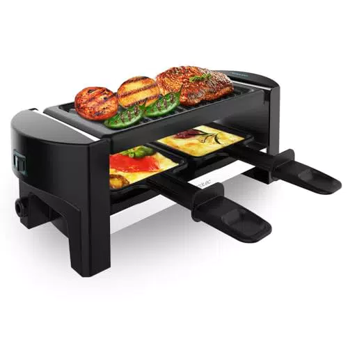 Cecotec Raclette Eléctrica Grill 3200 Pocket con Placa Antiadherente
