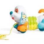 Clementoni Arrastre Perrito - Juguete Sonoro para Bebés a Partir de 12 Meses