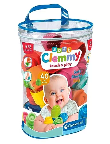 Clementoni Soft Clemmy 17878 - Bloques de Construcción Lavables para Bebés