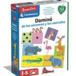 Clementoni Dominó Números y Animales - Juego Educativo para Niños a Partir de 4 Años