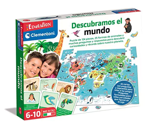 Clementoni Descubramos el Mundo: Juego Educativo de Geografía para Niños a Partir de 6 Años