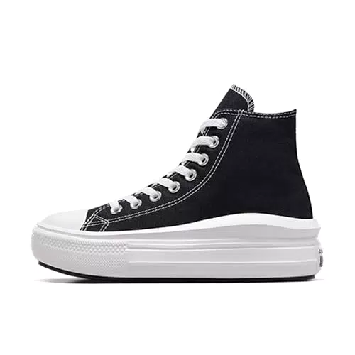 Converse Move Platform Hi Zapatillas Negras/Blancas para Mujer-UK 5 / .5
