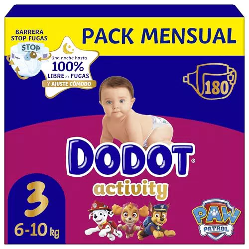 Dodot Activity Pañales para Bebé con Protección Antifugas y Ajuste Ideal