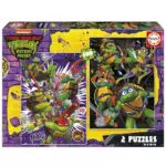 Educa Pack de 2 Puzzles Ninja Turtles - Medidas: 34 x 48 cm, A partir de 11 años