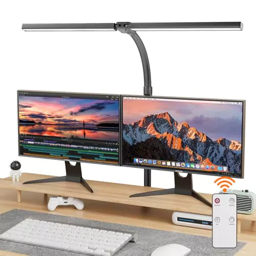 EUARY Lámpara de escritorio LED regulable con mando a distancia para oficina