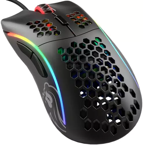 Glorious Gaming Model D Ratón gaming con cable, RGB, ergonómico, sensor Pixart 3360
