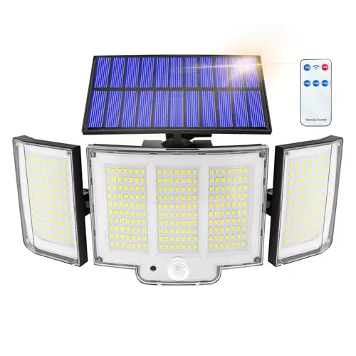 Haokiang Focos Solares LED Exteriores con Sensor de Movimiento IP65 2000LM