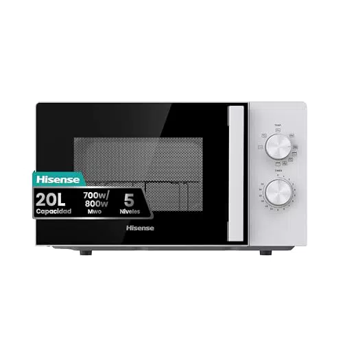 Hisense H23MOBSD1H - Microondas Digital 800W con Grill y Revestimiento Cerámico