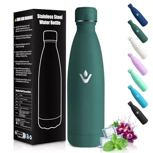 HoneyHolly Botella de Agua Reutilizable Sin BPA, Acero Inoxidable, A Prueba de Fugas