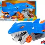 Hot Wheels City Camión autopista, pista de coches de juguete de 2 metros con lanzador