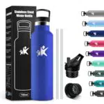 KollyKolla Botella de Agua de Acero Inoxidable con Doble Aislamiento y Pajita