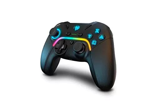 KROM KAYROS - Gamepad inalámbrico para competición con botones configurables y LED RGB