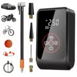 LOVPIS Compresor de Aire Portátil 150PSI con Pantalla LCD Digital para Ruedas