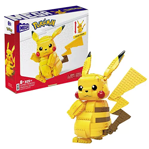 Mattel Mega Construx Pikachu Jumbo - Figura de Pokémon para niños +8 años