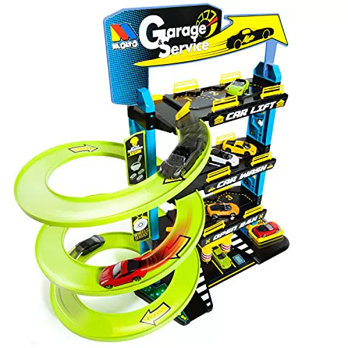 MOLTO Parking Infantil de 4 Plantas con Accesorios para Juguetes de Coches