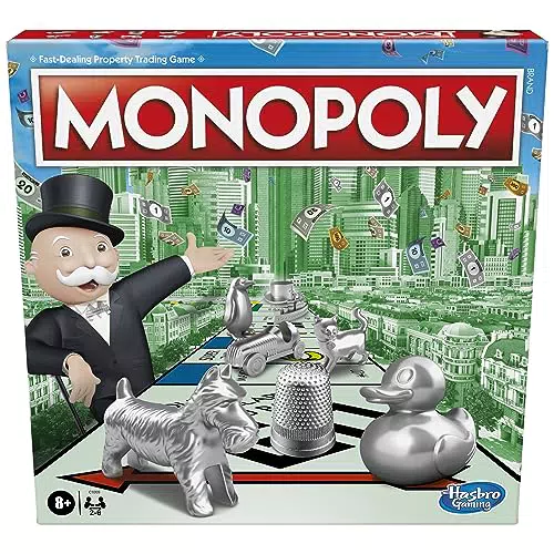 Monopoly - Juego de tablero familiar para 2 a 6 jugadores, a partir de 8 años