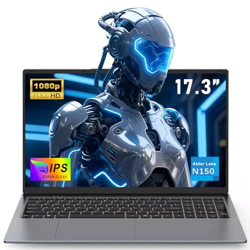 NAIKLULU Laptop 17.3" Procesador N150, 16GB RAM, 1TB SSD, Teclado Retroiluminado