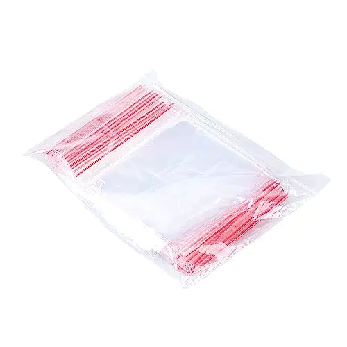 Officer Products Bolsas transparentes con cierre a presión, aptas para alimentos