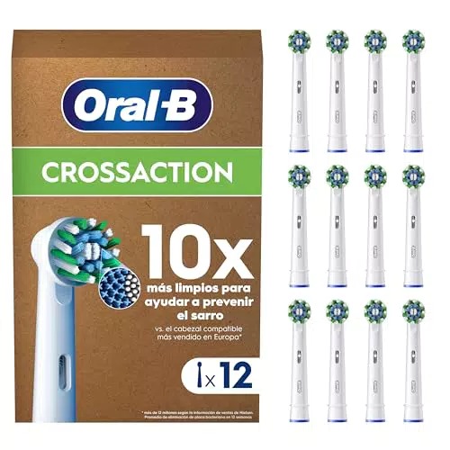 Cabezales Oral-B CrossAction Clean para Cepillo de Dientes Eléctrico con Tecnología Clean Maximaiser