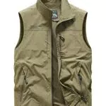 Oralidera Chaleco Deportivo para Hombre con Cremallera para Pesca y Senderismo