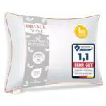 Orange Wave Almohada de Plumas - Cojín Ergonómico de Lujo Certificado RDS y Oeko-Tex