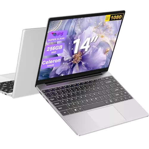Bvate Ordenador Portátil 14" Win11, 8GB RAM, 256GB SSD, FHD 1920x1080, Bluetooth