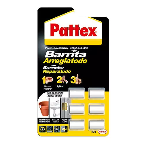 Pattex Barrita Arreglatodo, Masilla Adhesiva, Pega Monodosis