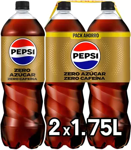 Pepsi zero sin cafeína Refresco de cola con cero azúcar y cero calorías