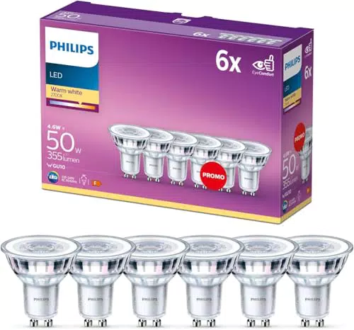 Philips - Bombilla LED Spot Foco 50W, GU10, 36 Grados Apertura