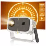 Jimveo Proyector Mini 1080P HD, Enfoque Rápido, WiFi 6 y Bluetooth 5.2