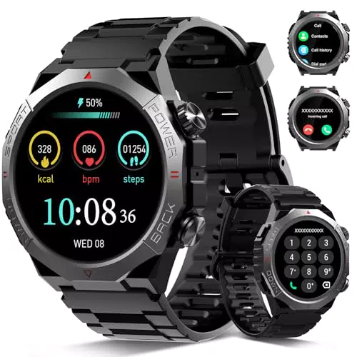 Qecnato Reloj Inteligente con Bluetooth, IP68 y 110+ Modos Deportivos