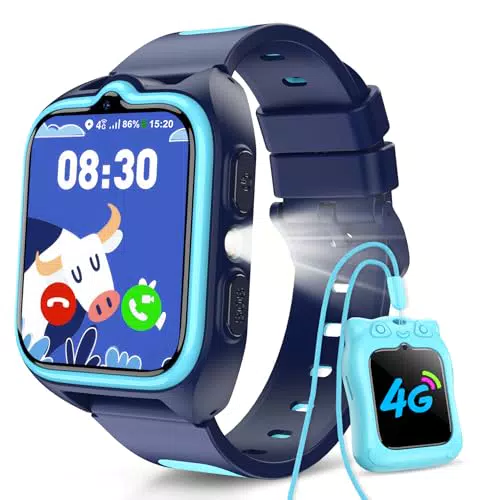 Smartwatch Niños 4G con GPS, Videollamadas, SOS y Modo Escuela