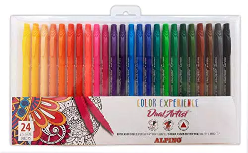 Alpino Rotuladores Doble Punta - Estuche para Mandalas y Lettering, Ergonomico