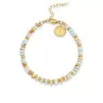 Singularu Pulsera Full Daylight en Acero con Baño de Oro 18Kt y Cristales