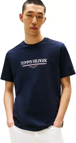 Tommy Hilfiger Camiseta de Manga Corta Hombre Brand Love