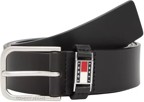 Tommy Jeans Cinturón Hombre Scanton 3,5 cm con hebilla de espiga