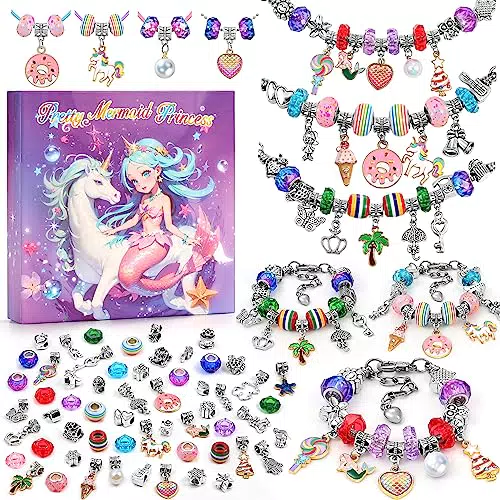 Tomylv Kit para Hacer Pulseras - Regalo Creativo para Niñas de 5 a 12 Años