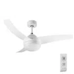 UniversalBlue Ventilador de techo con luz, temporizador y mando a distancia